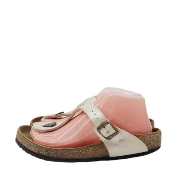 Birkenstock Cream White Sandals Comfortable Slip-On - Picture 1 of 6